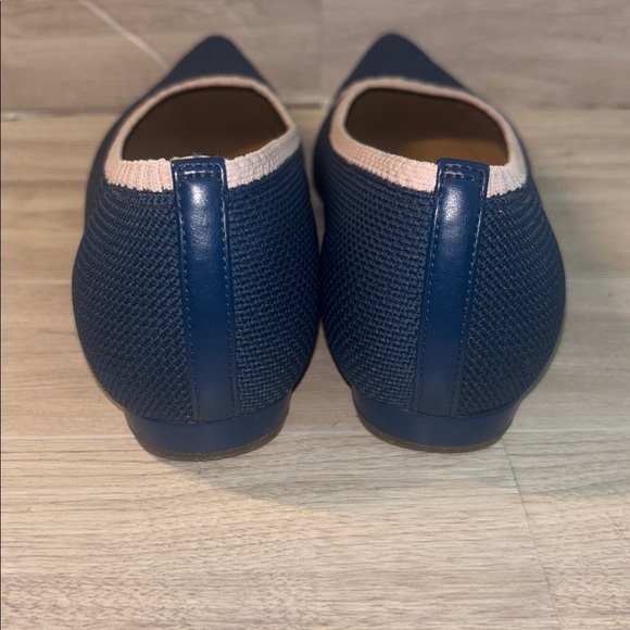 Vionic Dahlia Blue & Pink Knit Pointed Toe Ballet Flats - Picture 4 of 7